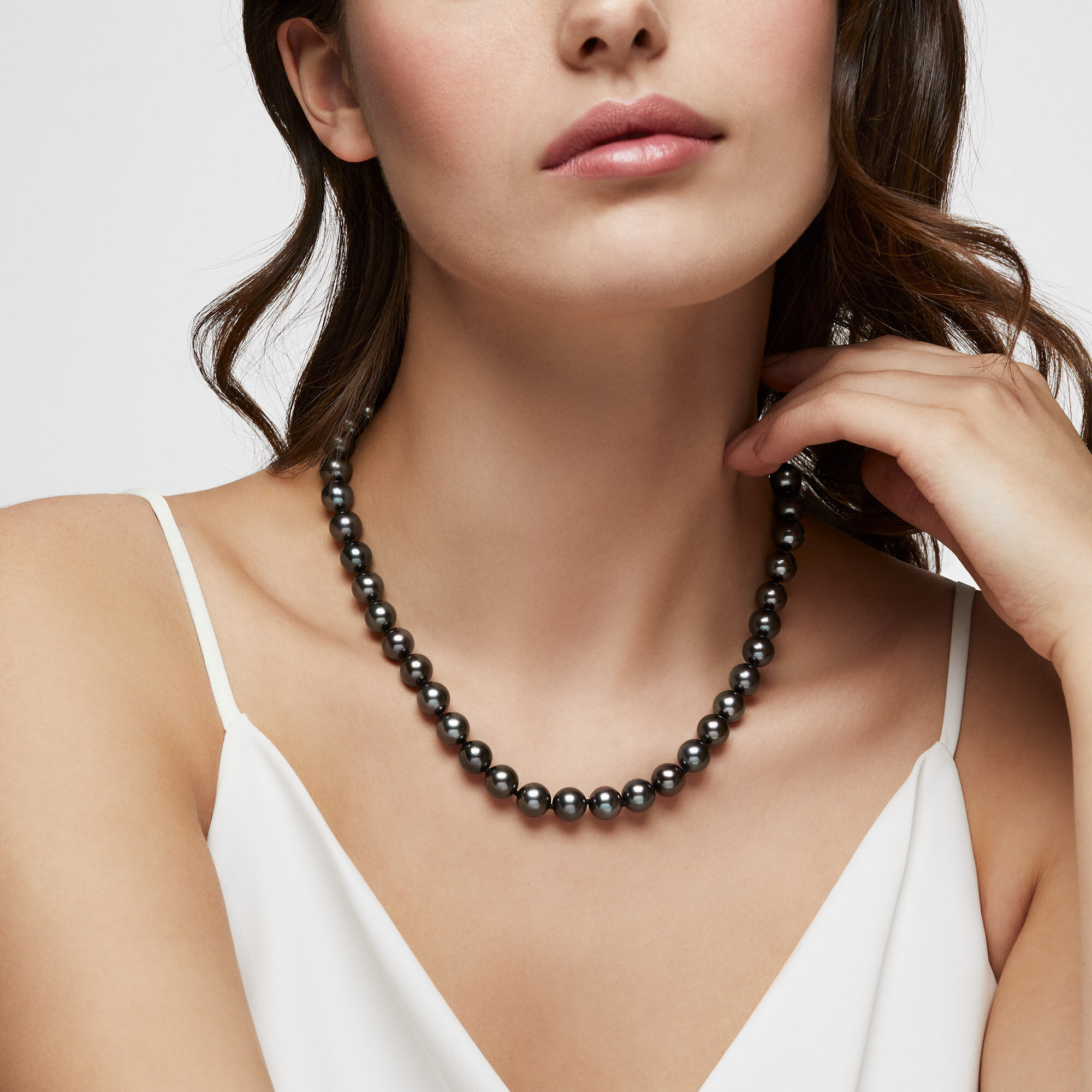 Diamond and White Gold Tahitian Pearl Necklace | Birks Pearls